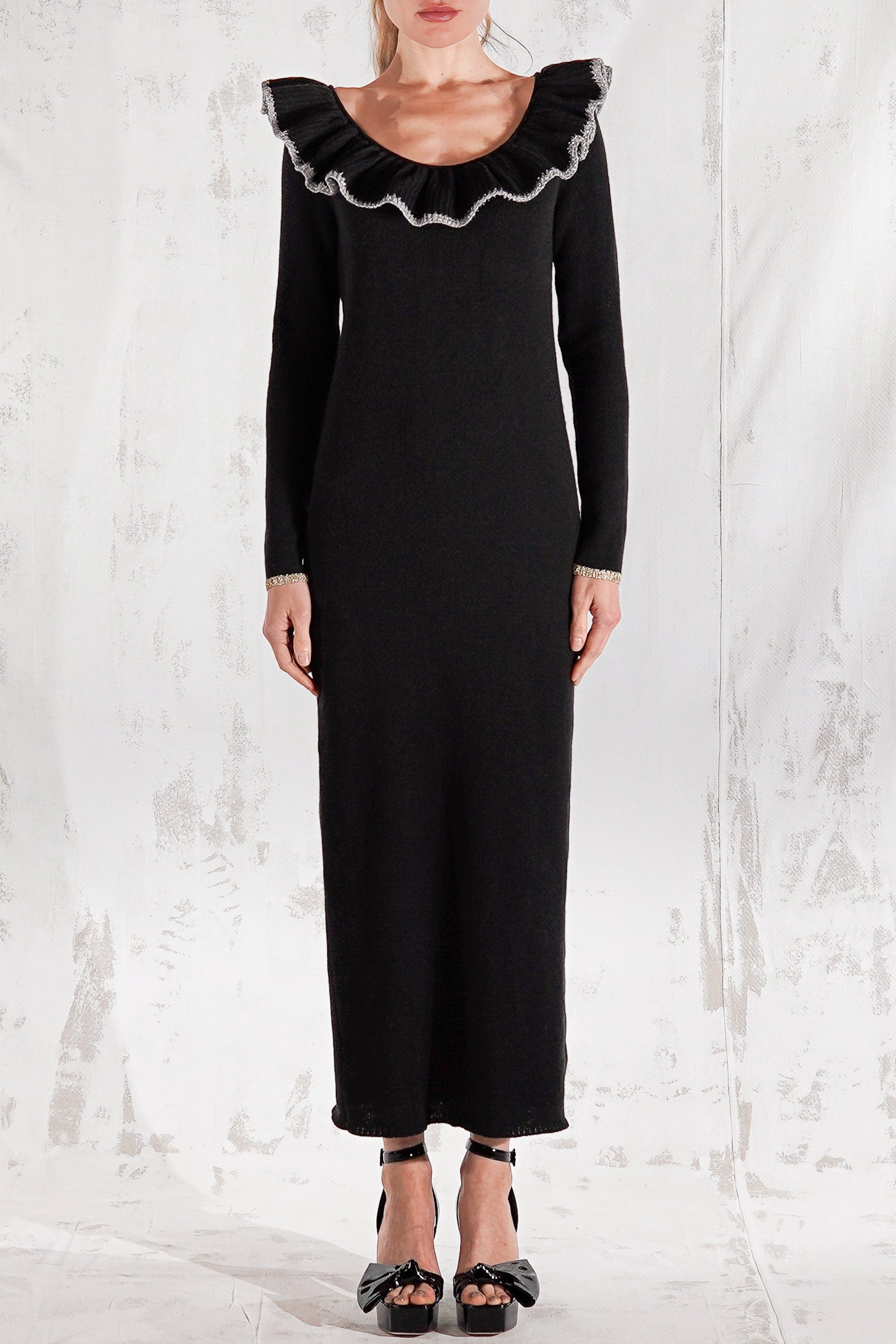 Kacie maxi sweater dress in black