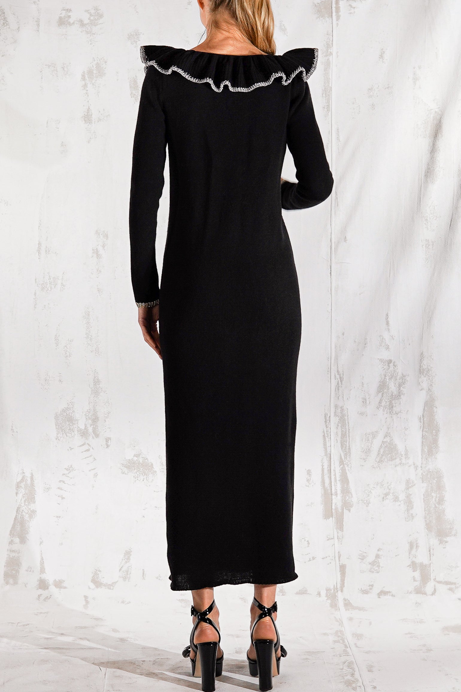 Kacie maxi sweater dress in black