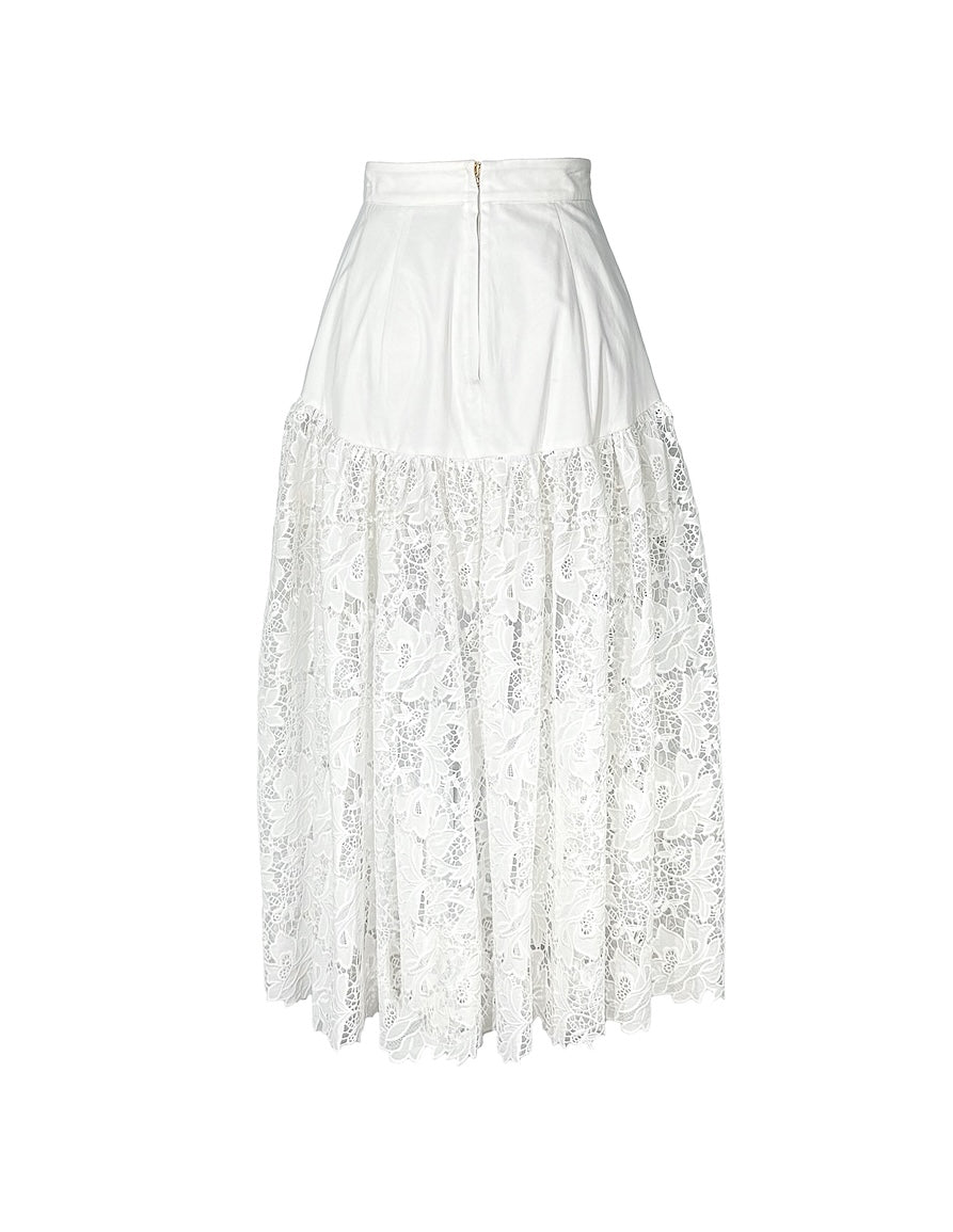 Eliana convertible midi skirt in white