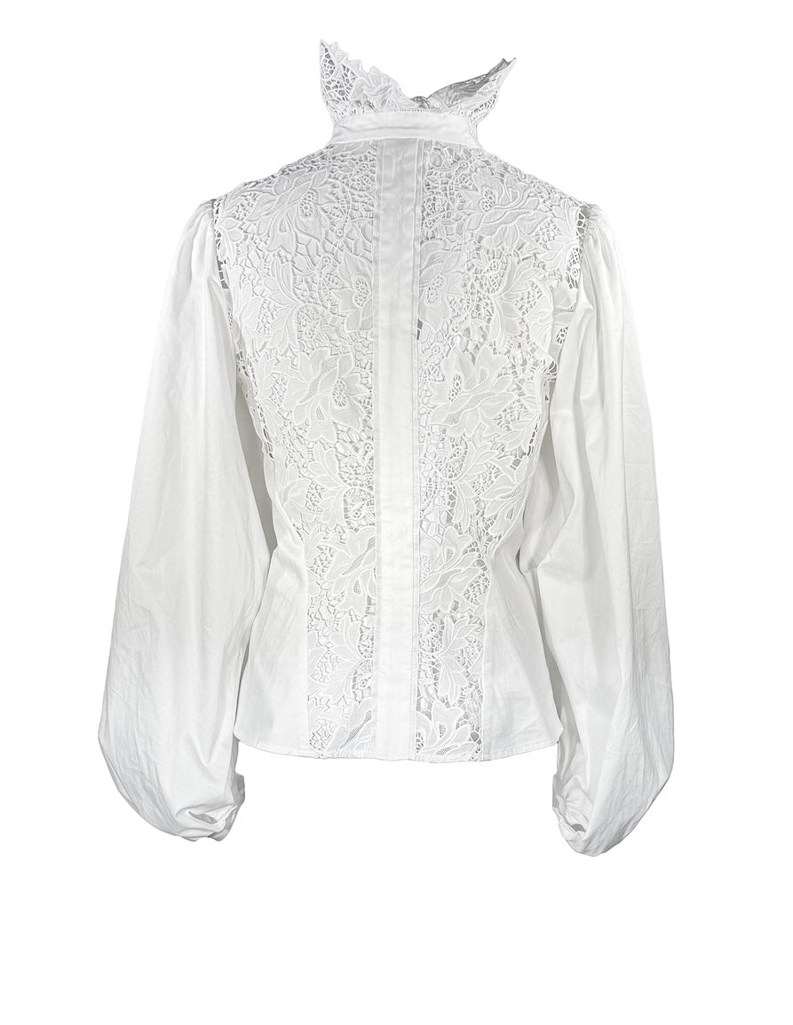 Vivian blouse in white embroidered cotton